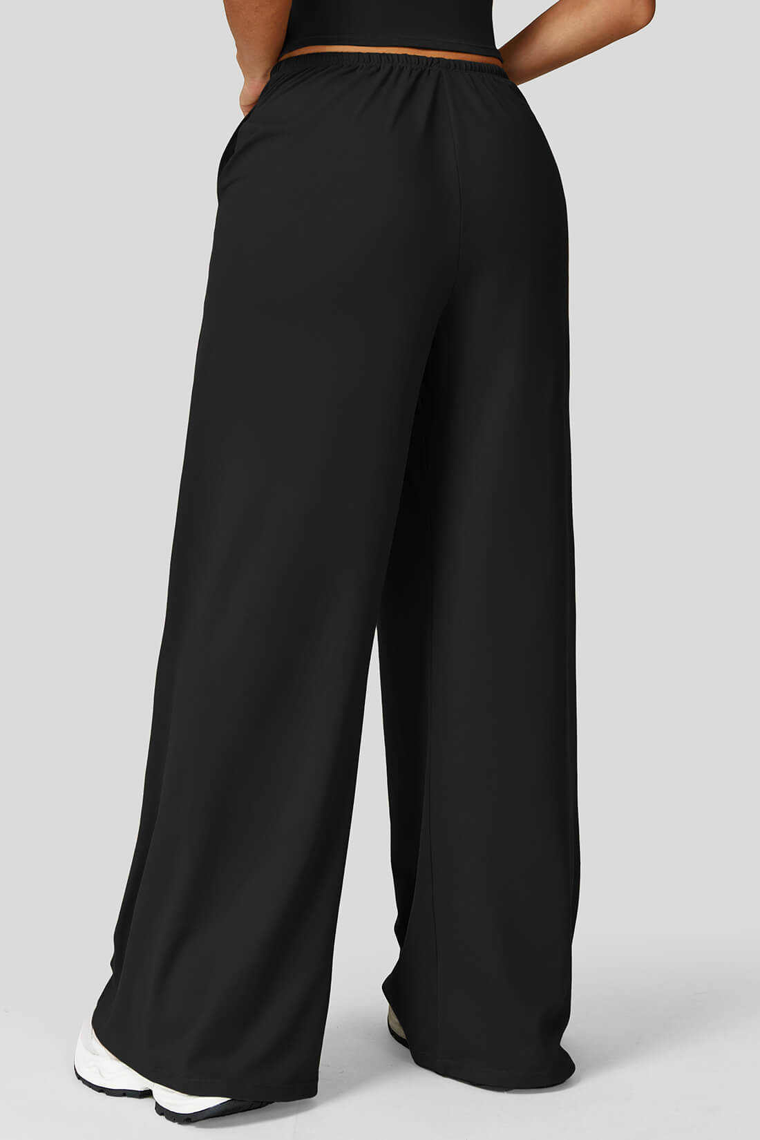 Mooslover High-Waist Drawstring Wide-Leg Lounge Pants