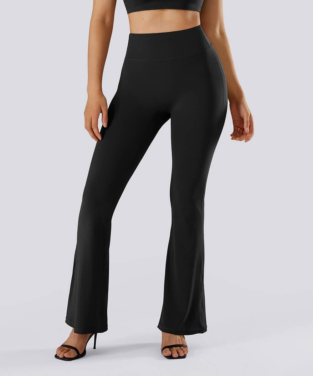 Buy MOOSLOVER Women Ribbed Bootcut Yoga Pants High Waisted Flare Bootleg  Workout Leggings, #1 Dark Coffee, Medium at