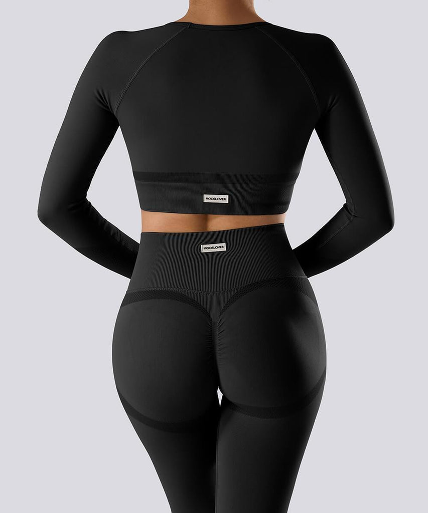 Long Sleeves Seamless Sport Suits - MOOSLOVER