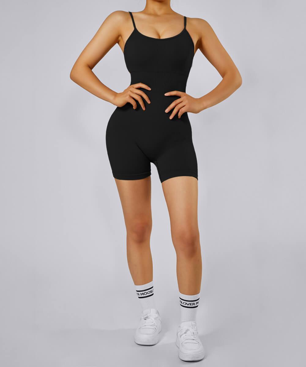 MOOSLOVER Ribbed Solid Color Tummy Control Sleeveless Seamless