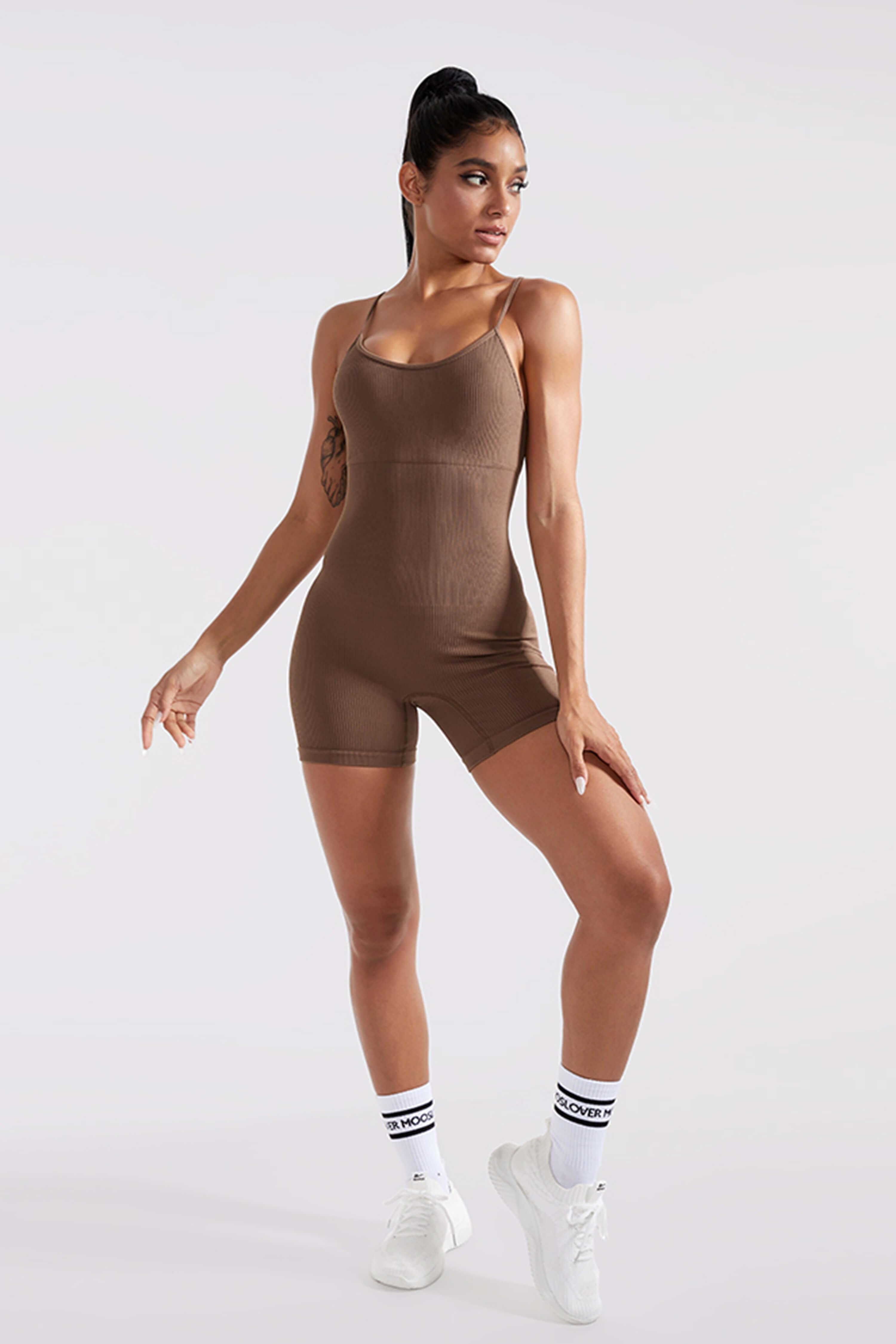 MOOSLOVER Spaghetti Strap Dress With Built in Shapewear