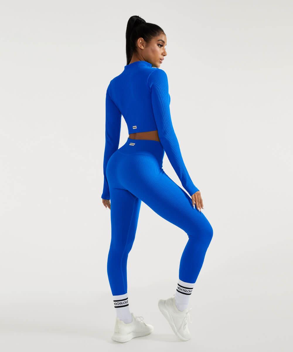 Women 2 PCS Workout Set Seamless Super Soft Material Deep V Neck  Bra+Leggings Sports Suit Yoga Outfits