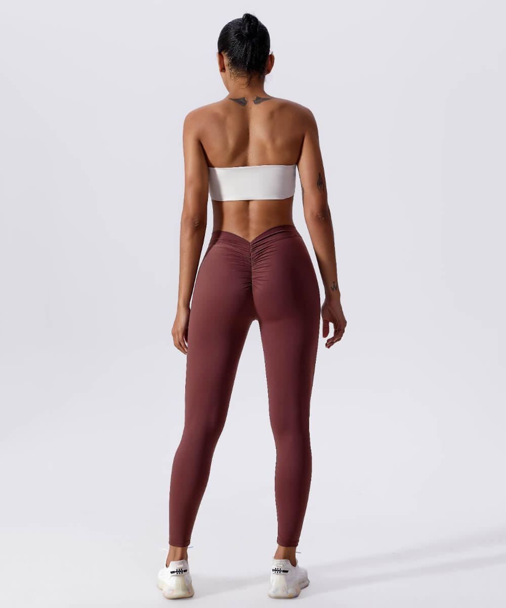Solid V Back Butt Lift Seamed leggings – Roseglam Beauty