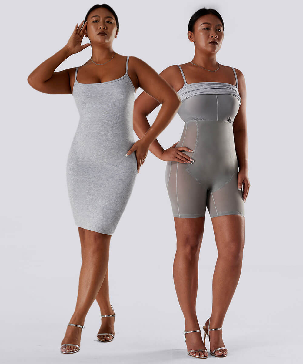 Buy Popilush Shaper Maxi Bodycon Dress Built in Bra Bodysuit for Women Long  Backless Slip Spaghetti Strap Dresses with Shapewear Black Online at  desertcartINDIA